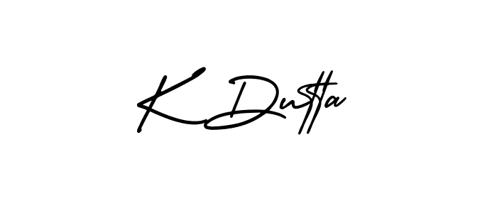 How to make K Dutta signature? AmerikaSignatureDemo-Regular is a professional autograph style. Create handwritten signature for K Dutta name. K Dutta signature style 3 images and pictures png