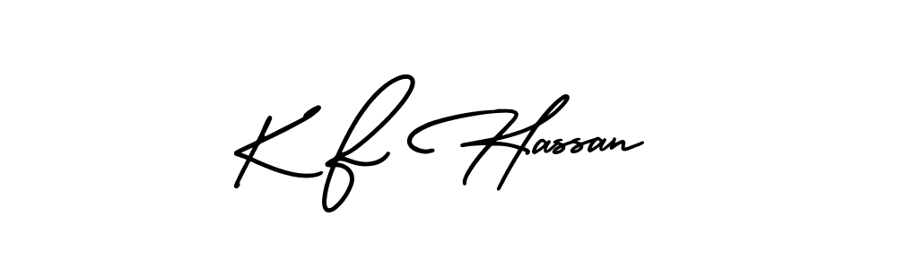 Use a signature maker to create a handwritten signature online. With this signature software, you can design (AmerikaSignatureDemo-Regular) your own signature for name K F Hassan. K F Hassan signature style 3 images and pictures png