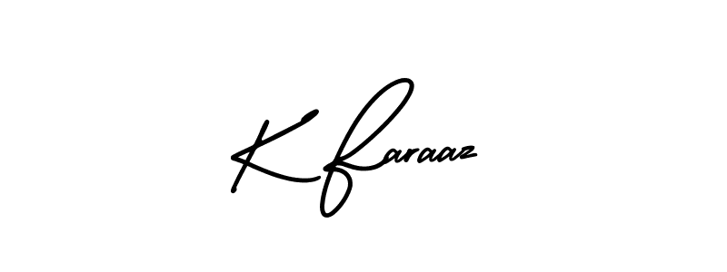 How to make K Faraaz signature? AmerikaSignatureDemo-Regular is a professional autograph style. Create handwritten signature for K Faraaz name. K Faraaz signature style 3 images and pictures png