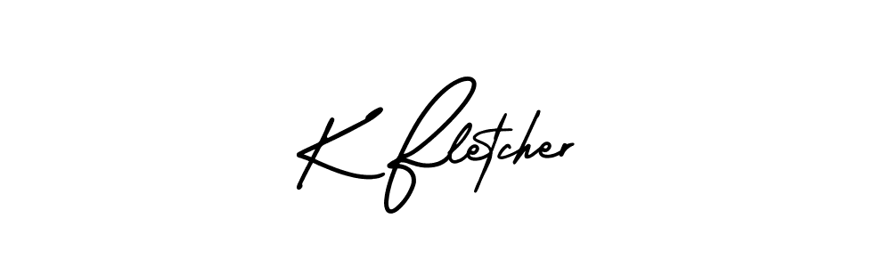 Create a beautiful signature design for name K Fletcher. With this signature (AmerikaSignatureDemo-Regular) fonts, you can make a handwritten signature for free. K Fletcher signature style 3 images and pictures png