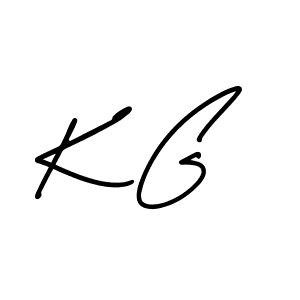 You should practise on your own different ways (AmerikaSignatureDemo-Regular) to write your name (K G) in signature. don't let someone else do it for you. K G signature style 3 images and pictures png