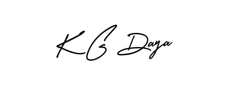 It looks lik you need a new signature style for name K G Daya. Design unique handwritten (AmerikaSignatureDemo-Regular) signature with our free signature maker in just a few clicks. K G Daya signature style 3 images and pictures png