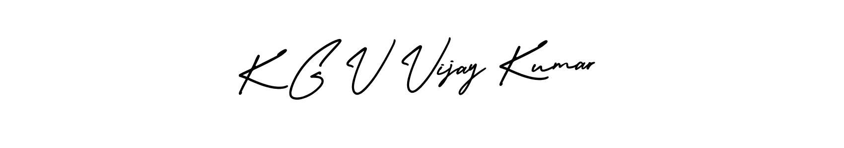 Design your own signature with our free online signature maker. With this signature software, you can create a handwritten (AmerikaSignatureDemo-Regular) signature for name K G V Vijay Kumar. K G V Vijay Kumar signature style 3 images and pictures png