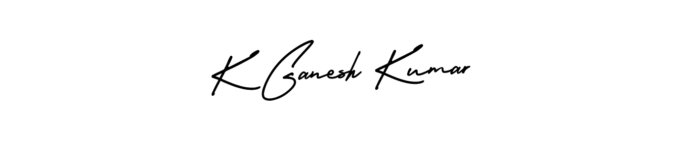 This is the best signature style for the K Ganesh Kumar name. Also you like these signature font (AmerikaSignatureDemo-Regular). Mix name signature. K Ganesh Kumar signature style 3 images and pictures png