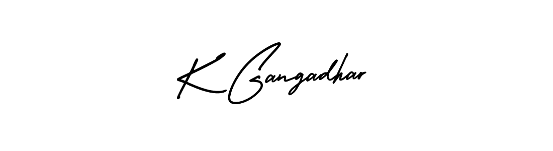 K Gangadhar stylish signature style. Best Handwritten Sign (AmerikaSignatureDemo-Regular) for my name. Handwritten Signature Collection Ideas for my name K Gangadhar. K Gangadhar signature style 3 images and pictures png