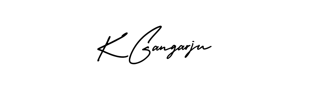 Create a beautiful signature design for name K Gangarju. With this signature (AmerikaSignatureDemo-Regular) fonts, you can make a handwritten signature for free. K Gangarju signature style 3 images and pictures png