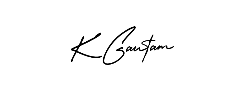 if you are searching for the best signature style for your name K Gautam. so please give up your signature search. here we have designed multiple signature styles  using AmerikaSignatureDemo-Regular. K Gautam signature style 3 images and pictures png