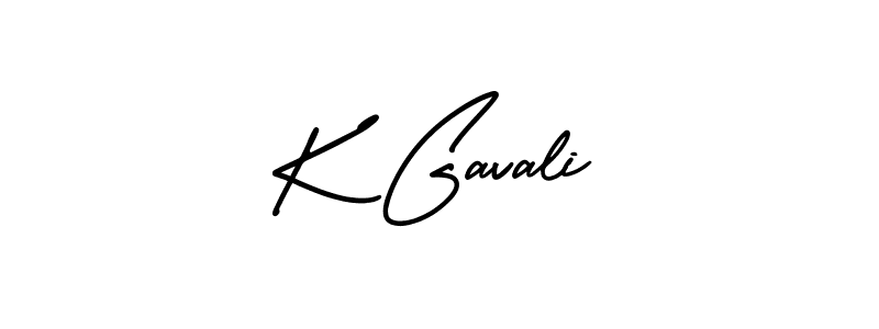 K Gavali stylish signature style. Best Handwritten Sign (AmerikaSignatureDemo-Regular) for my name. Handwritten Signature Collection Ideas for my name K Gavali. K Gavali signature style 3 images and pictures png