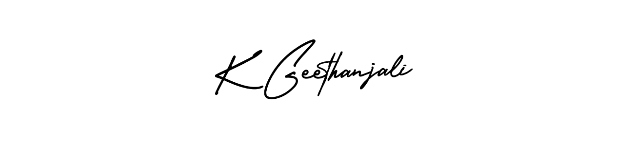 Create a beautiful signature design for name K Geethanjali. With this signature (AmerikaSignatureDemo-Regular) fonts, you can make a handwritten signature for free. K Geethanjali signature style 3 images and pictures png