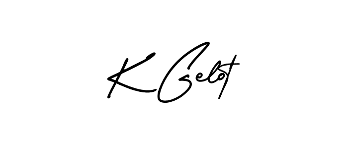 Create a beautiful signature design for name K Gelot. With this signature (AmerikaSignatureDemo-Regular) fonts, you can make a handwritten signature for free. K Gelot signature style 3 images and pictures png