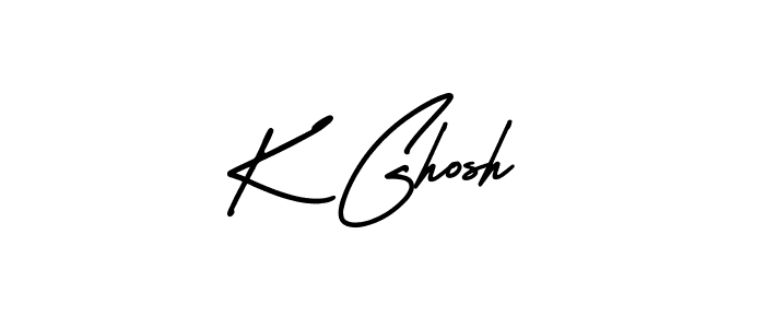 You should practise on your own different ways (AmerikaSignatureDemo-Regular) to write your name (K Ghosh) in signature. don't let someone else do it for you. K Ghosh signature style 3 images and pictures png