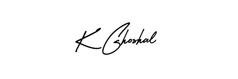 Make a beautiful signature design for name K Ghoshal. With this signature (AmerikaSignatureDemo-Regular) style, you can create a handwritten signature for free. K Ghoshal signature style 3 images and pictures png