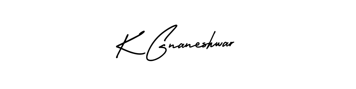 K Gnaneshwar stylish signature style. Best Handwritten Sign (AmerikaSignatureDemo-Regular) for my name. Handwritten Signature Collection Ideas for my name K Gnaneshwar. K Gnaneshwar signature style 3 images and pictures png