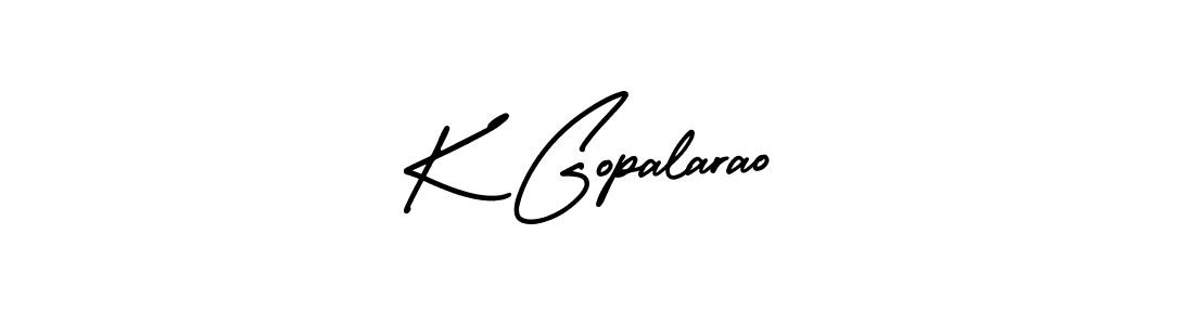 You should practise on your own different ways (AmerikaSignatureDemo-Regular) to write your name (K Gopalarao) in signature. don't let someone else do it for you. K Gopalarao signature style 3 images and pictures png