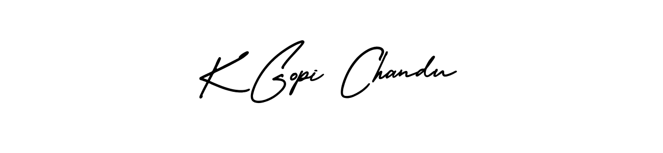 Design your own signature with our free online signature maker. With this signature software, you can create a handwritten (AmerikaSignatureDemo-Regular) signature for name K Gopi Chandu. K Gopi Chandu signature style 3 images and pictures png
