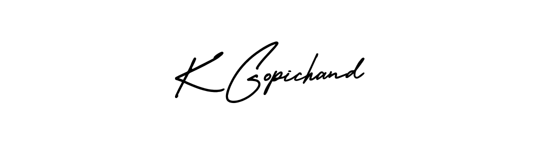 Similarly AmerikaSignatureDemo-Regular is the best handwritten signature design. Signature creator online .You can use it as an online autograph creator for name K Gopichand. K Gopichand signature style 3 images and pictures png