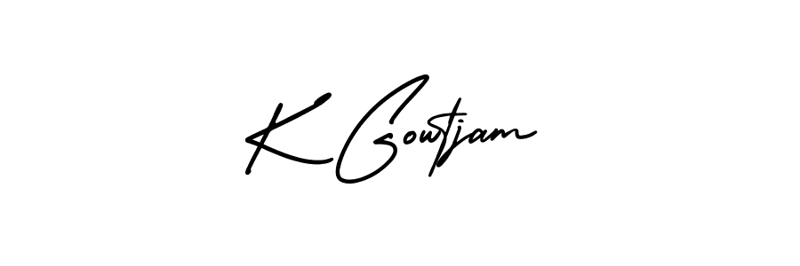 Make a beautiful signature design for name K Gowtjam. Use this online signature maker to create a handwritten signature for free. K Gowtjam signature style 3 images and pictures png