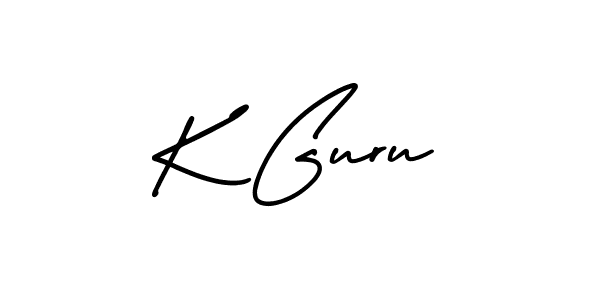 How to Draw K Guru signature style? AmerikaSignatureDemo-Regular is a latest design signature styles for name K Guru. K Guru signature style 3 images and pictures png