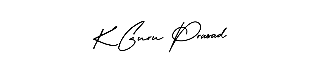 AmerikaSignatureDemo-Regular is a professional signature style that is perfect for those who want to add a touch of class to their signature. It is also a great choice for those who want to make their signature more unique. Get K Guru Prasad name to fancy signature for free. K Guru Prasad signature style 3 images and pictures png