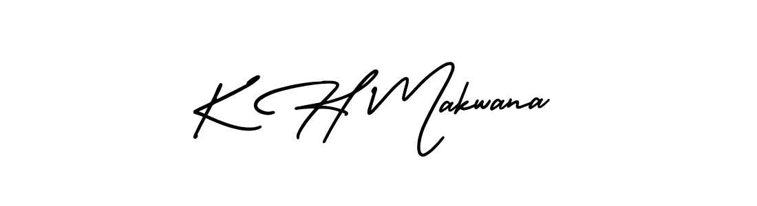 AmerikaSignatureDemo-Regular is a professional signature style that is perfect for those who want to add a touch of class to their signature. It is also a great choice for those who want to make their signature more unique. Get K H Makwana name to fancy signature for free. K H Makwana signature style 3 images and pictures png