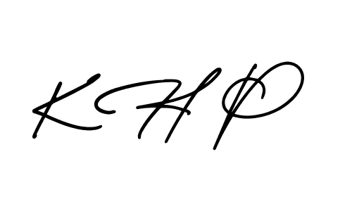 Also we have K H P name is the best signature style. Create professional handwritten signature collection using AmerikaSignatureDemo-Regular autograph style. K H P signature style 3 images and pictures png