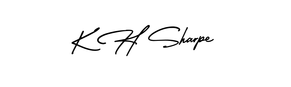 Also You can easily find your signature by using the search form. We will create K H Sharpe name handwritten signature images for you free of cost using AmerikaSignatureDemo-Regular sign style. K H Sharpe signature style 3 images and pictures png