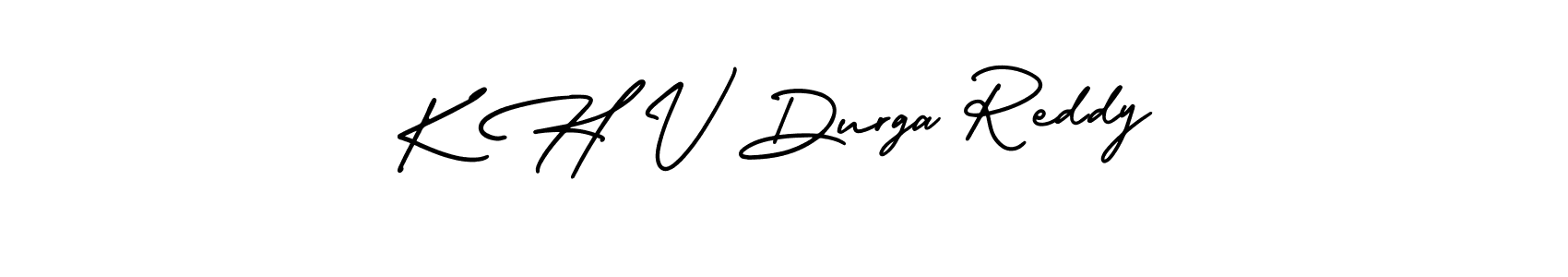 Make a short K H V Durga Reddy signature style. Manage your documents anywhere anytime using AmerikaSignatureDemo-Regular. Create and add eSignatures, submit forms, share and send files easily. K H V Durga Reddy signature style 3 images and pictures png