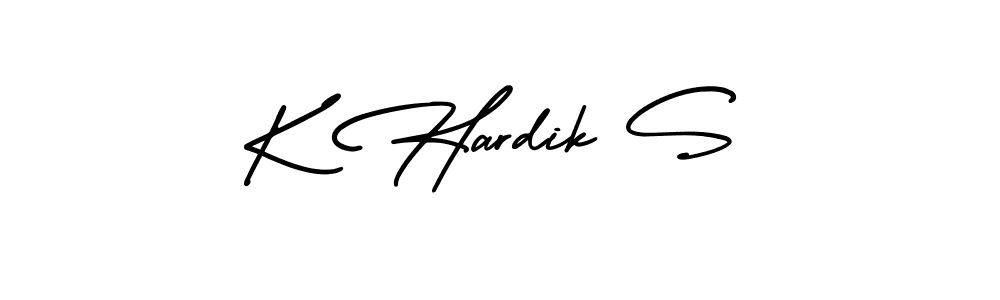 Use a signature maker to create a handwritten signature online. With this signature software, you can design (AmerikaSignatureDemo-Regular) your own signature for name K Hardik S. K Hardik S signature style 3 images and pictures png