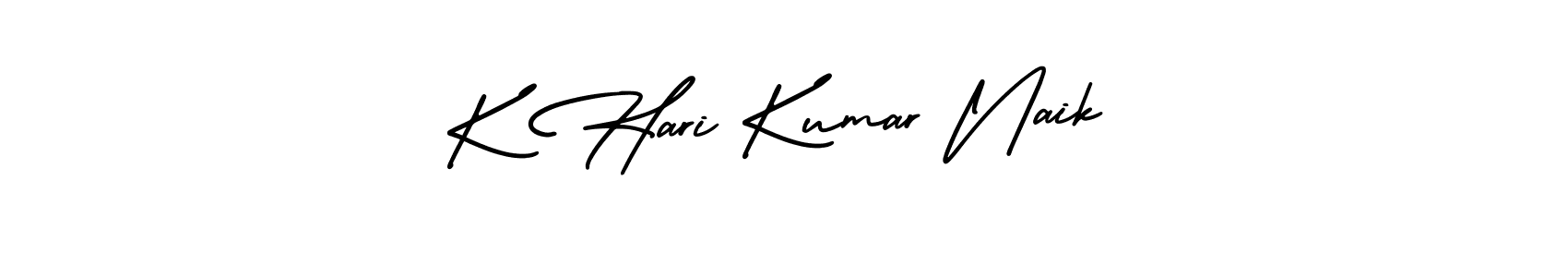 Make a beautiful signature design for name K Hari Kumar Naik. With this signature (AmerikaSignatureDemo-Regular) style, you can create a handwritten signature for free. K Hari Kumar Naik signature style 3 images and pictures png