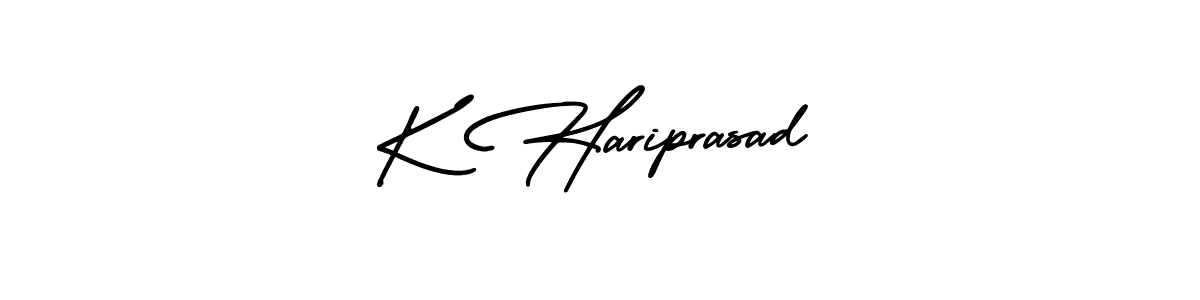 It looks lik you need a new signature style for name K Hariprasad. Design unique handwritten (AmerikaSignatureDemo-Regular) signature with our free signature maker in just a few clicks. K Hariprasad signature style 3 images and pictures png