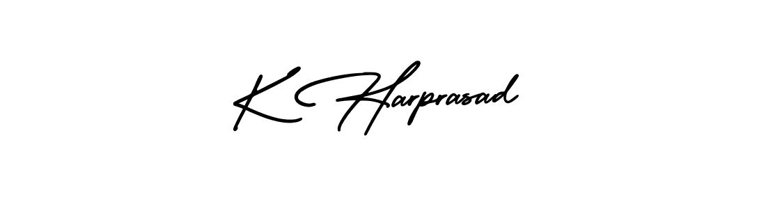 AmerikaSignatureDemo-Regular is a professional signature style that is perfect for those who want to add a touch of class to their signature. It is also a great choice for those who want to make their signature more unique. Get K Harprasad name to fancy signature for free. K Harprasad signature style 3 images and pictures png