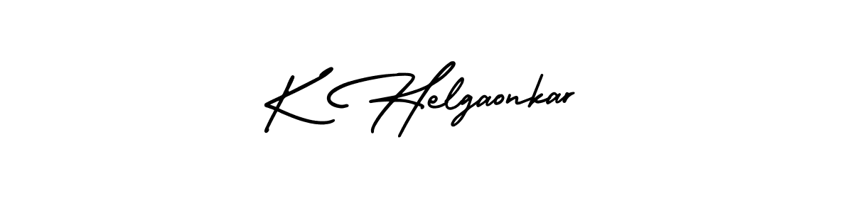 Make a beautiful signature design for name K Helgaonkar. With this signature (AmerikaSignatureDemo-Regular) style, you can create a handwritten signature for free. K Helgaonkar signature style 3 images and pictures png