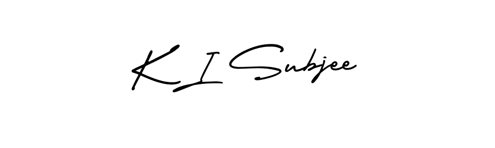Make a beautiful signature design for name K I Subjee. Use this online signature maker to create a handwritten signature for free. K I Subjee signature style 3 images and pictures png