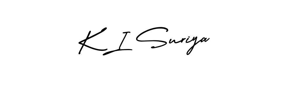 Design your own signature with our free online signature maker. With this signature software, you can create a handwritten (AmerikaSignatureDemo-Regular) signature for name K I Suriya. K I Suriya signature style 3 images and pictures png