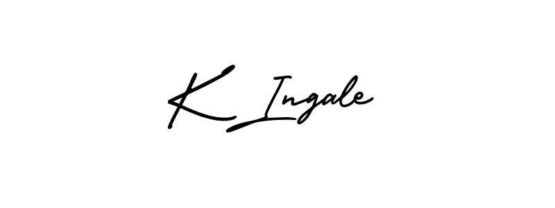 Design your own signature with our free online signature maker. With this signature software, you can create a handwritten (AmerikaSignatureDemo-Regular) signature for name K Ingale. K Ingale signature style 3 images and pictures png