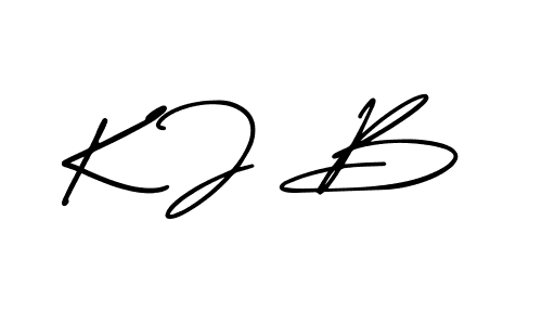 Create a beautiful signature design for name K J B. With this signature (AmerikaSignatureDemo-Regular) fonts, you can make a handwritten signature for free. K J B signature style 3 images and pictures png