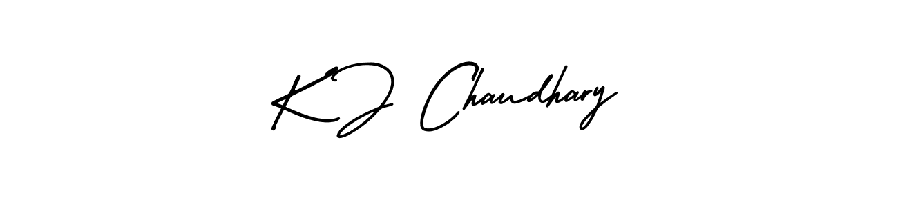 Make a beautiful signature design for name K J Chaudhary. With this signature (AmerikaSignatureDemo-Regular) style, you can create a handwritten signature for free. K J Chaudhary signature style 3 images and pictures png