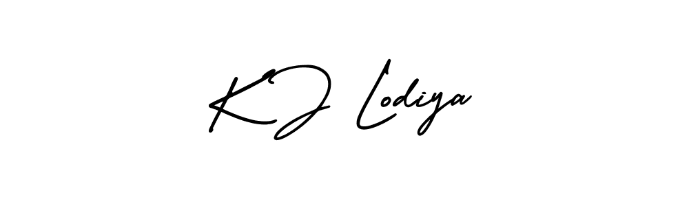 How to Draw K J Lodiya signature style? AmerikaSignatureDemo-Regular is a latest design signature styles for name K J Lodiya. K J Lodiya signature style 3 images and pictures png
