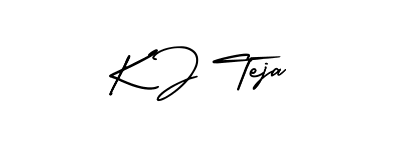 It looks lik you need a new signature style for name K J Teja. Design unique handwritten (AmerikaSignatureDemo-Regular) signature with our free signature maker in just a few clicks. K J Teja signature style 3 images and pictures png
