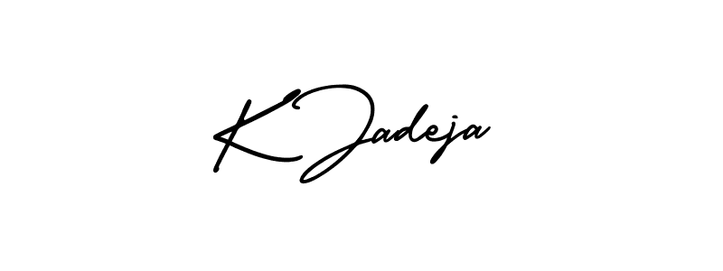 Make a beautiful signature design for name K Jadeja. Use this online signature maker to create a handwritten signature for free. K Jadeja signature style 3 images and pictures png