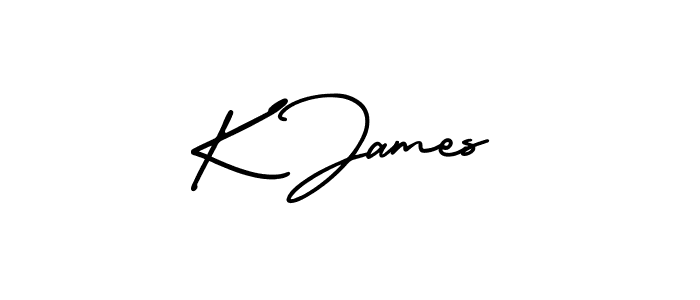 Make a beautiful signature design for name K James. Use this online signature maker to create a handwritten signature for free. K James signature style 3 images and pictures png