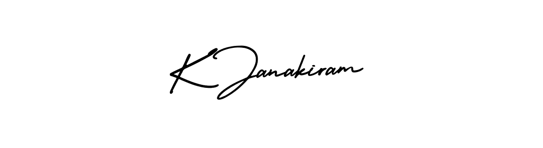 Design your own signature with our free online signature maker. With this signature software, you can create a handwritten (AmerikaSignatureDemo-Regular) signature for name K Janakiram. K Janakiram signature style 3 images and pictures png