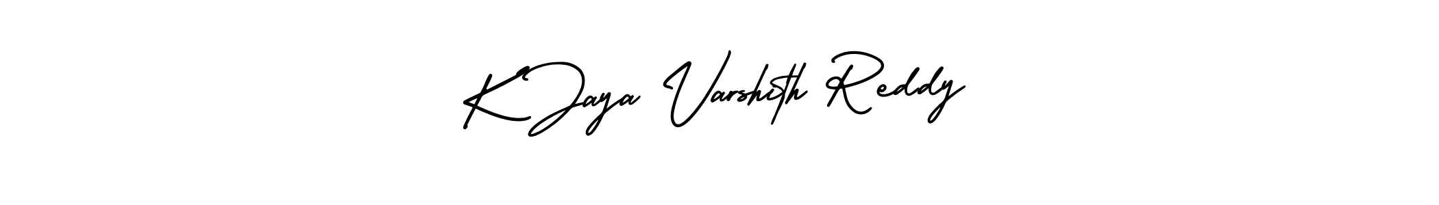 This is the best signature style for the K Jaya Varshith Reddy name. Also you like these signature font (AmerikaSignatureDemo-Regular). Mix name signature. K Jaya Varshith Reddy signature style 3 images and pictures png