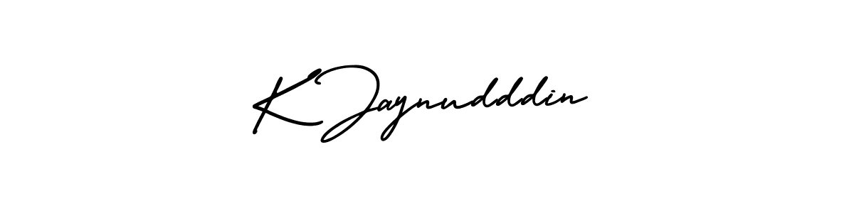 This is the best signature style for the K Jaynudddin name. Also you like these signature font (AmerikaSignatureDemo-Regular). Mix name signature. K Jaynudddin signature style 3 images and pictures png
