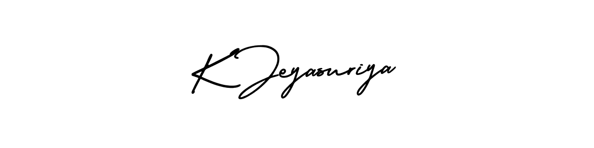 K Jeyasuriya stylish signature style. Best Handwritten Sign (AmerikaSignatureDemo-Regular) for my name. Handwritten Signature Collection Ideas for my name K Jeyasuriya. K Jeyasuriya signature style 3 images and pictures png