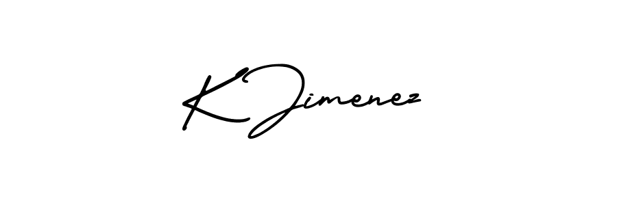 K Jimenez stylish signature style. Best Handwritten Sign (AmerikaSignatureDemo-Regular) for my name. Handwritten Signature Collection Ideas for my name K Jimenez. K Jimenez signature style 3 images and pictures png