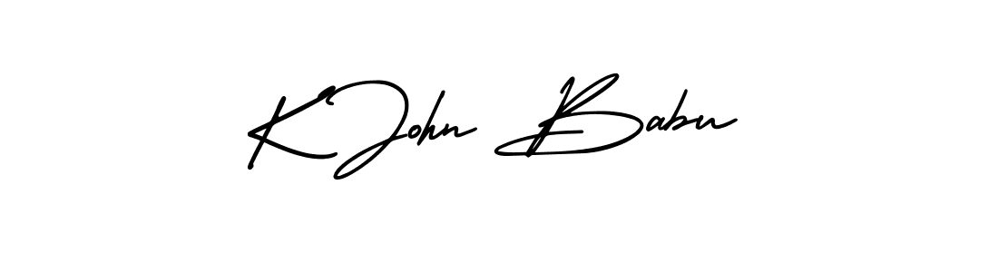 Create a beautiful signature design for name K John Babu. With this signature (AmerikaSignatureDemo-Regular) fonts, you can make a handwritten signature for free. K John Babu signature style 3 images and pictures png