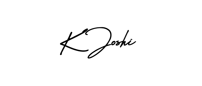 Make a beautiful signature design for name K Joshi. With this signature (AmerikaSignatureDemo-Regular) style, you can create a handwritten signature for free. K Joshi signature style 3 images and pictures png