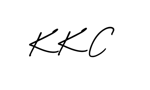 Make a beautiful signature design for name K K C. With this signature (AmerikaSignatureDemo-Regular) style, you can create a handwritten signature for free. K K C signature style 3 images and pictures png