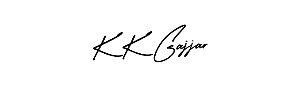 Design your own signature with our free online signature maker. With this signature software, you can create a handwritten (AmerikaSignatureDemo-Regular) signature for name K K Gajjar. K K Gajjar signature style 3 images and pictures png